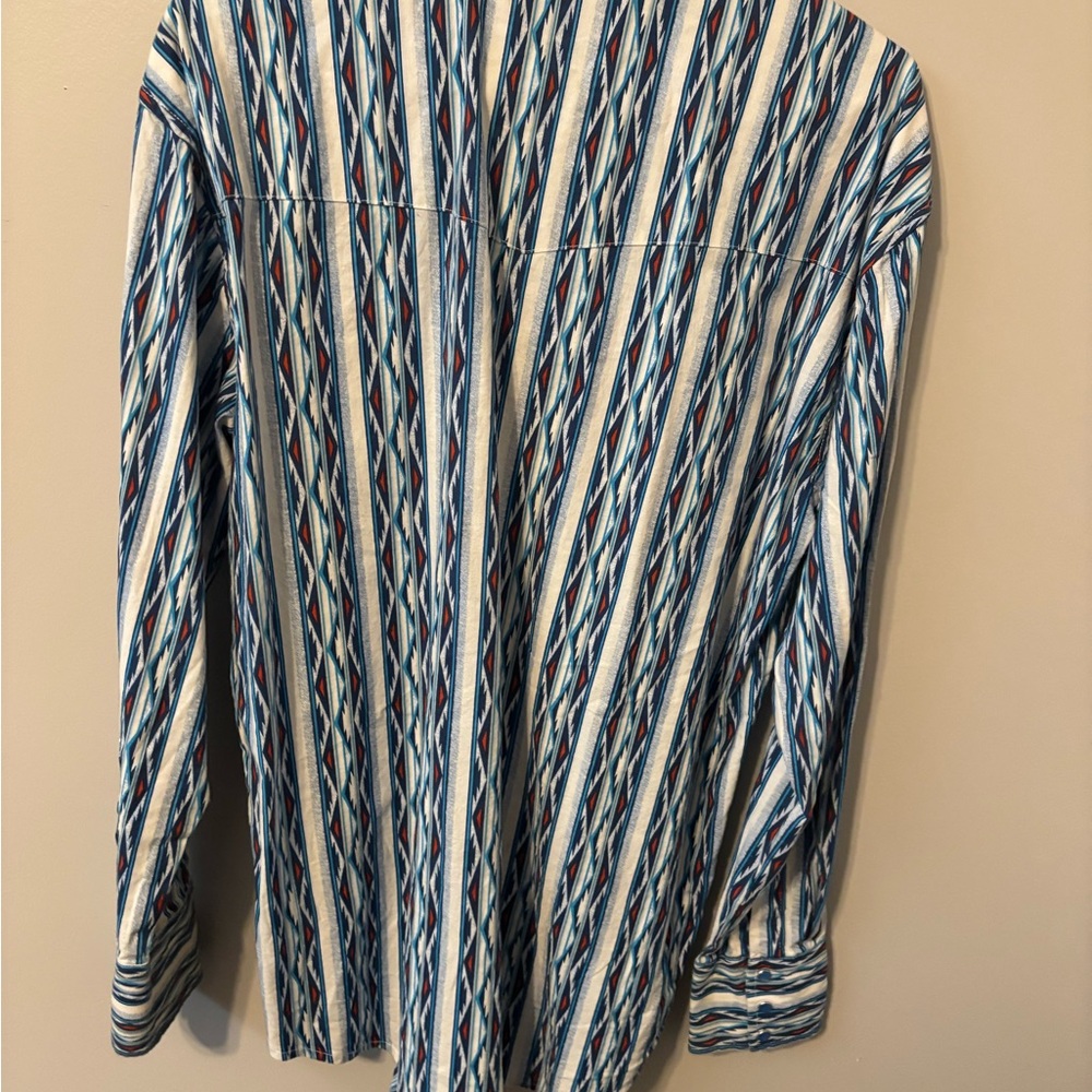 Wrangler Men's Multicolor Patterned Button Down S… - image 2